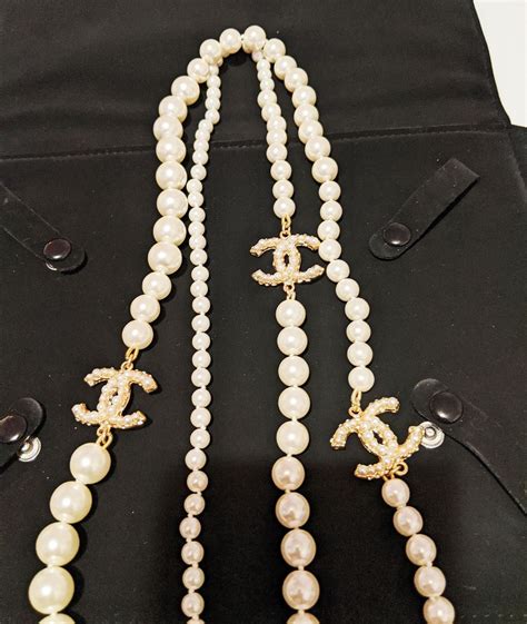 chanel vintage brooch|pre owned chanel pearl necklace.